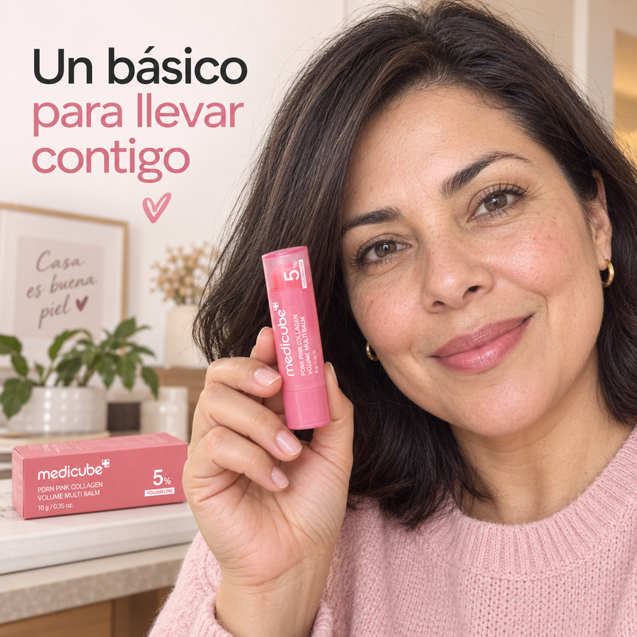 El stick rosa de Medicube de cerca