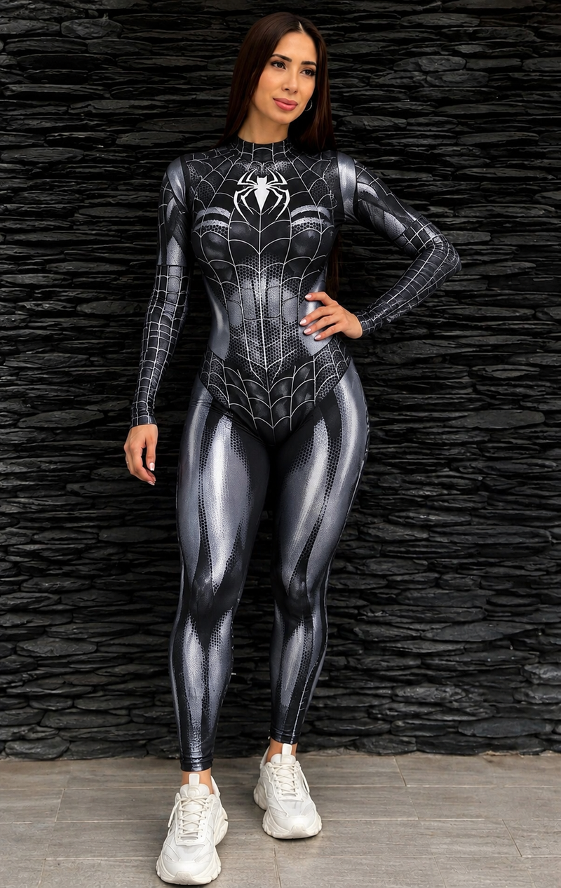 Enterizo mujer araña negro hallowwen