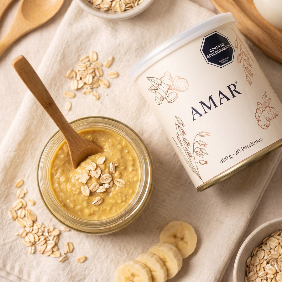 Pudín de avena con leche dorada