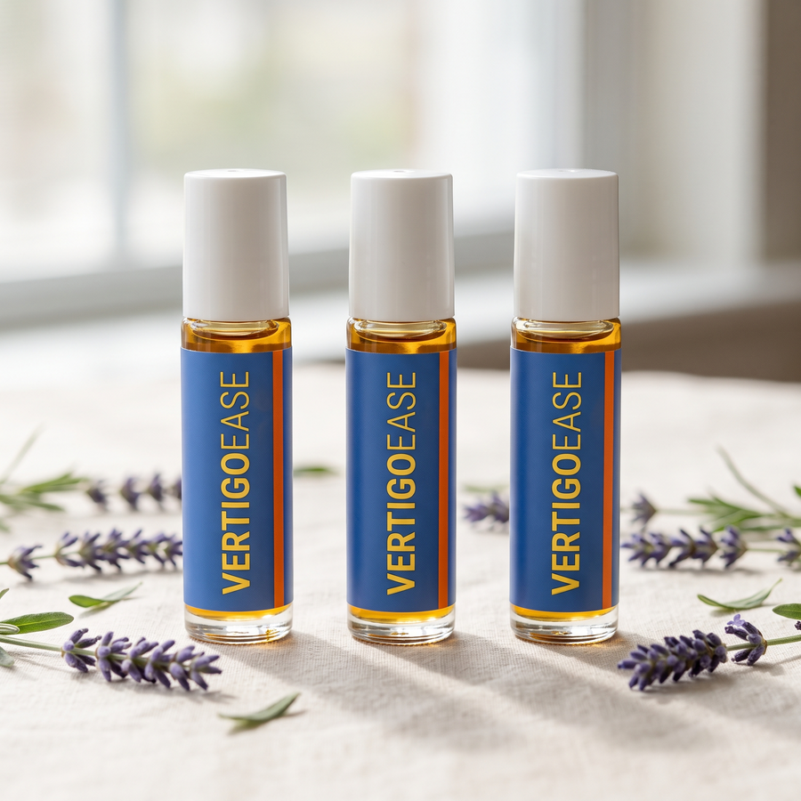 Los tres frascos del pack familiar de Vertigo Ease