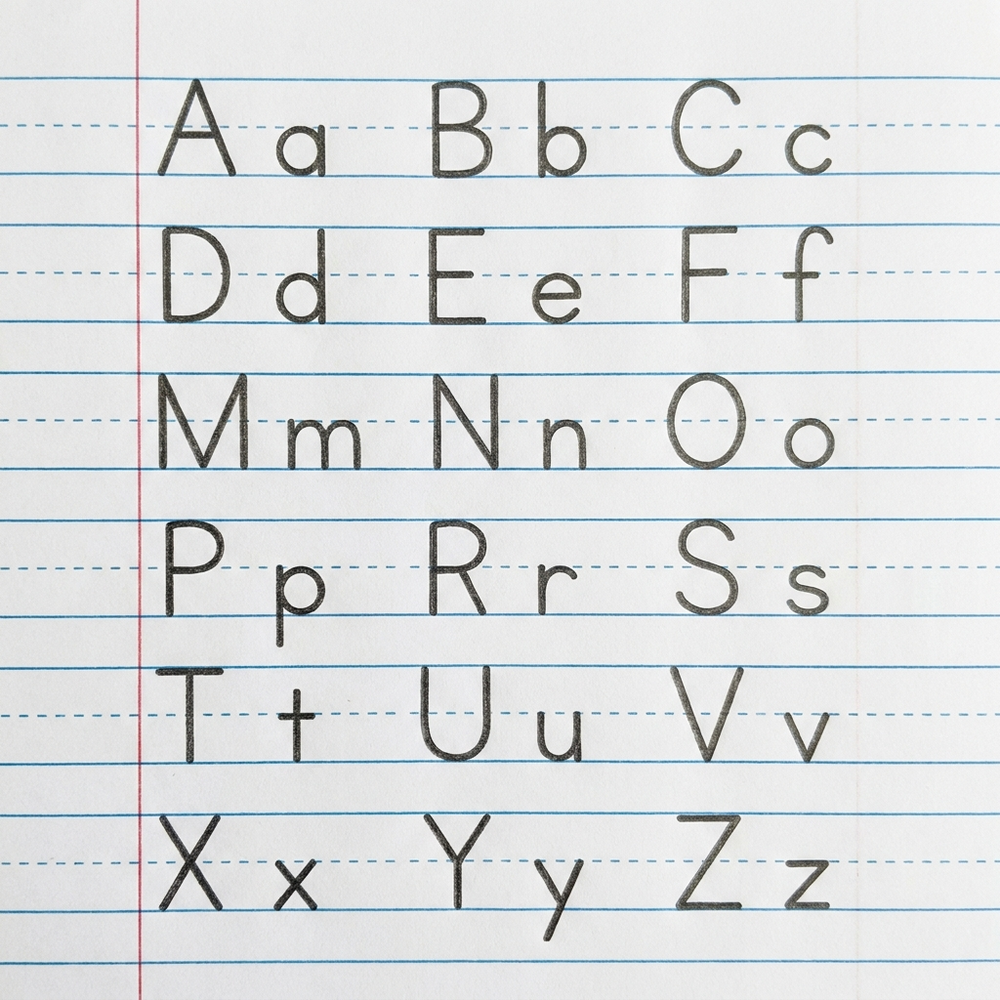 Hoja de práctica con letras parejas, bien formadas y sobre las líneas