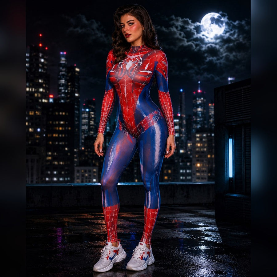 Enterizo Spider Woman rojo con azul