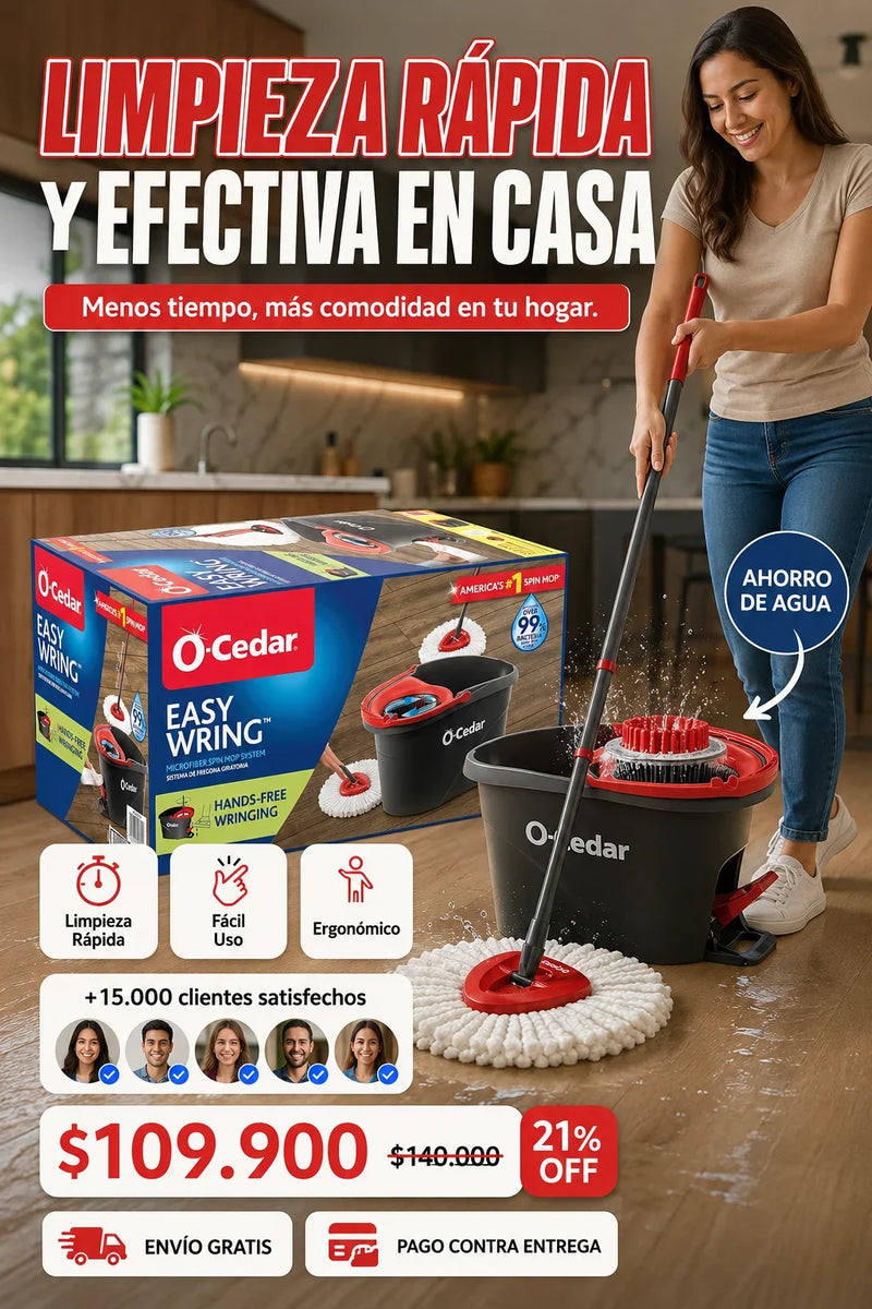 Trapero Mopa +  balde O-Cedar